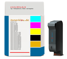 Tintenpatrone 4.3-CLI-551m-XL-N kompatibel mit Canon CLI-551m-XL / 6445B001