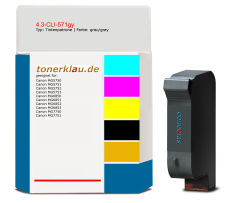 Tintenpatrone 4.3-CLI-571gy kompatibel mit Canon CLI-571gy / 0389C001