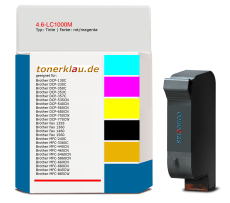 Tinte 4.6-LC1000M kompatibel mit Brother LC-1000m / LC-1000