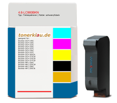 Tintenpatrone 4.6-LC980BKN kompatibel mit Brother LC-980BK