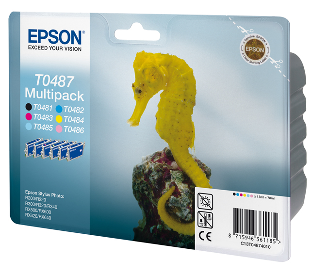 Epson T04874010 Multipack bk/c/m/y/lc/lm (6er Pack) [ C13T048740