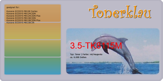 Toner 3.5-TK8115M kompatibel mit Kyocera TK-8115M / 1T02P3BNL0
