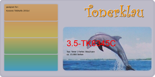 Toner 3.5-TK8345C kompatibel mit Kyocera TK-8345C / 1T02L7CNL0