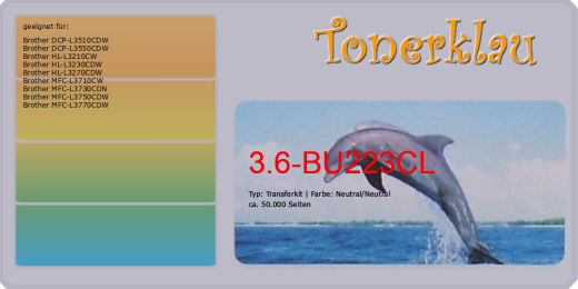 Transferkit 3.6-BU223CL kompatibel mit Brother BU-223CL / BU-223CL