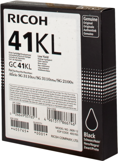 Ricoh 405765 [ 405765 / GC 41 bkl ] Tinte
