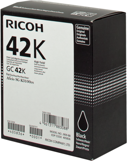 Ricoh 405836 [ 405836 / GC 42 bk ] Tinte