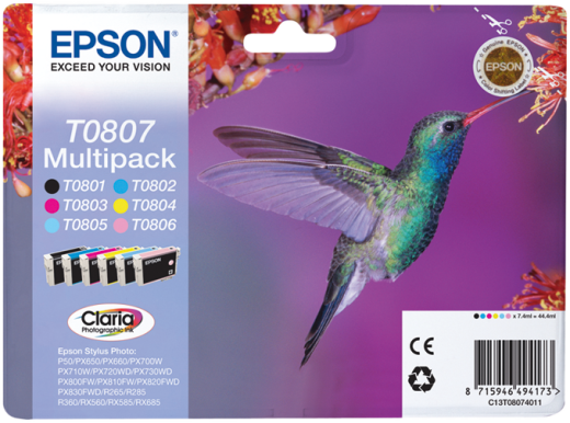 Epson T08074011 [ T08074011 / T0807 ] Tintenpatrone