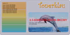 Toner 3.3-6369C002-ECON-BKCMY 4-farbig kompatibel mit Canon 6369C002 / 075 hbk